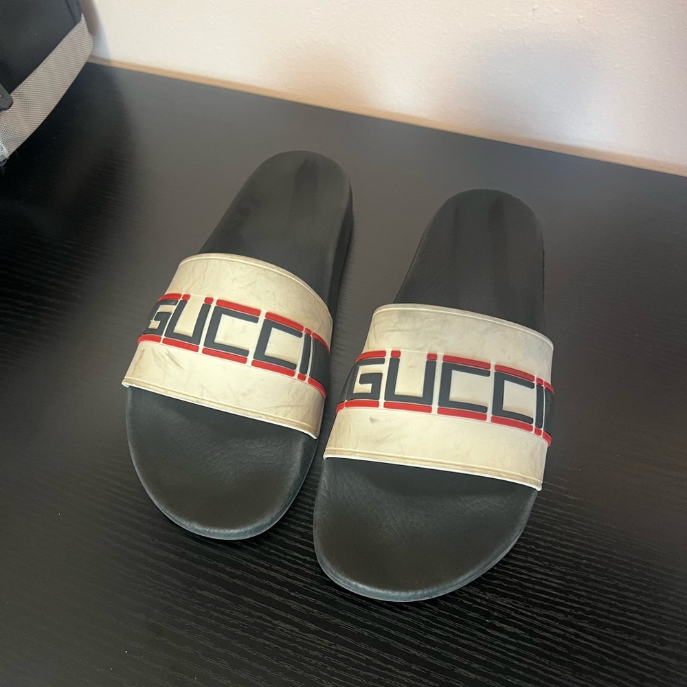 Gucci Black and White Slides